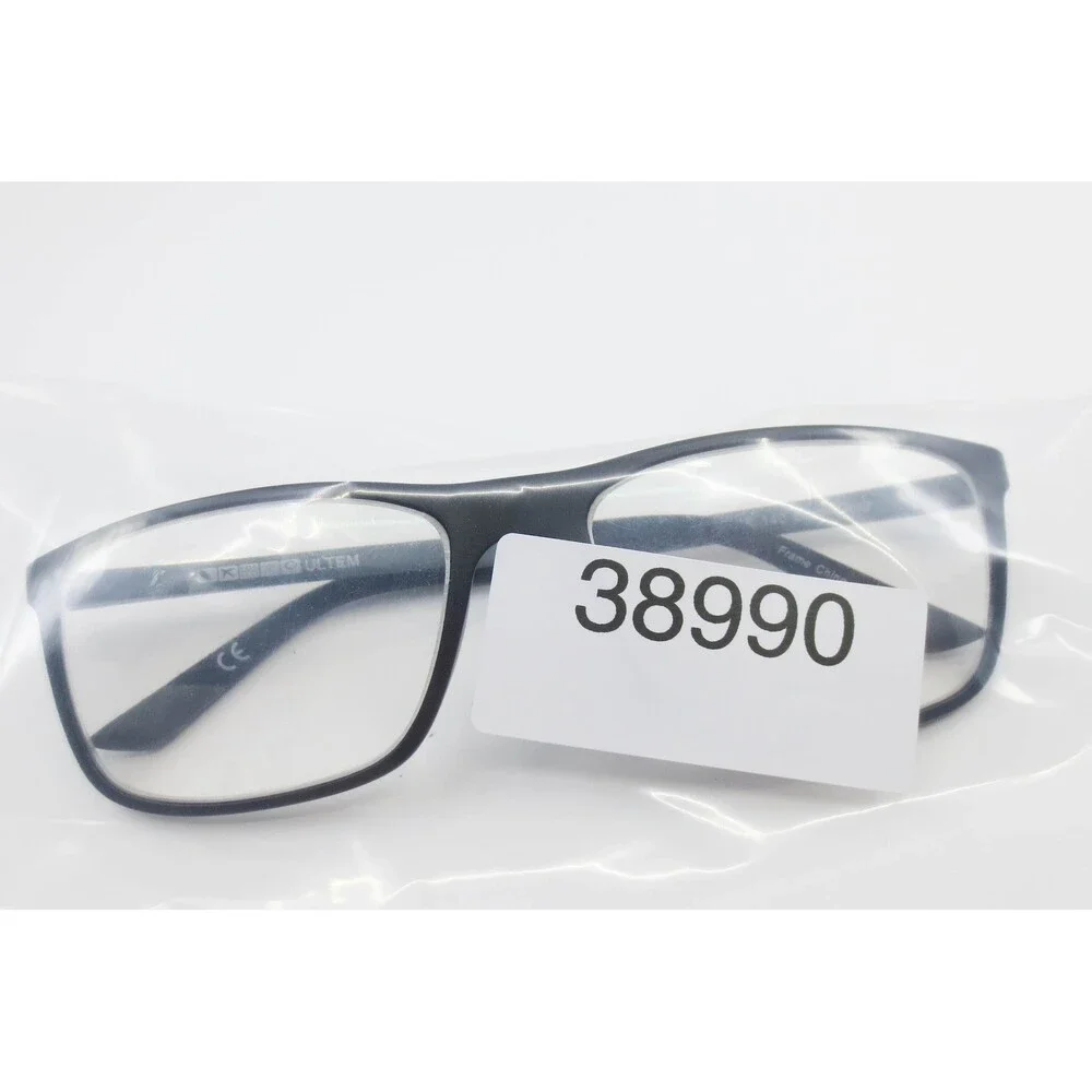 Ultem A7017 Eyeglasses Matte Black Gray Rectangular Frames 56-16-140 Mens Womens